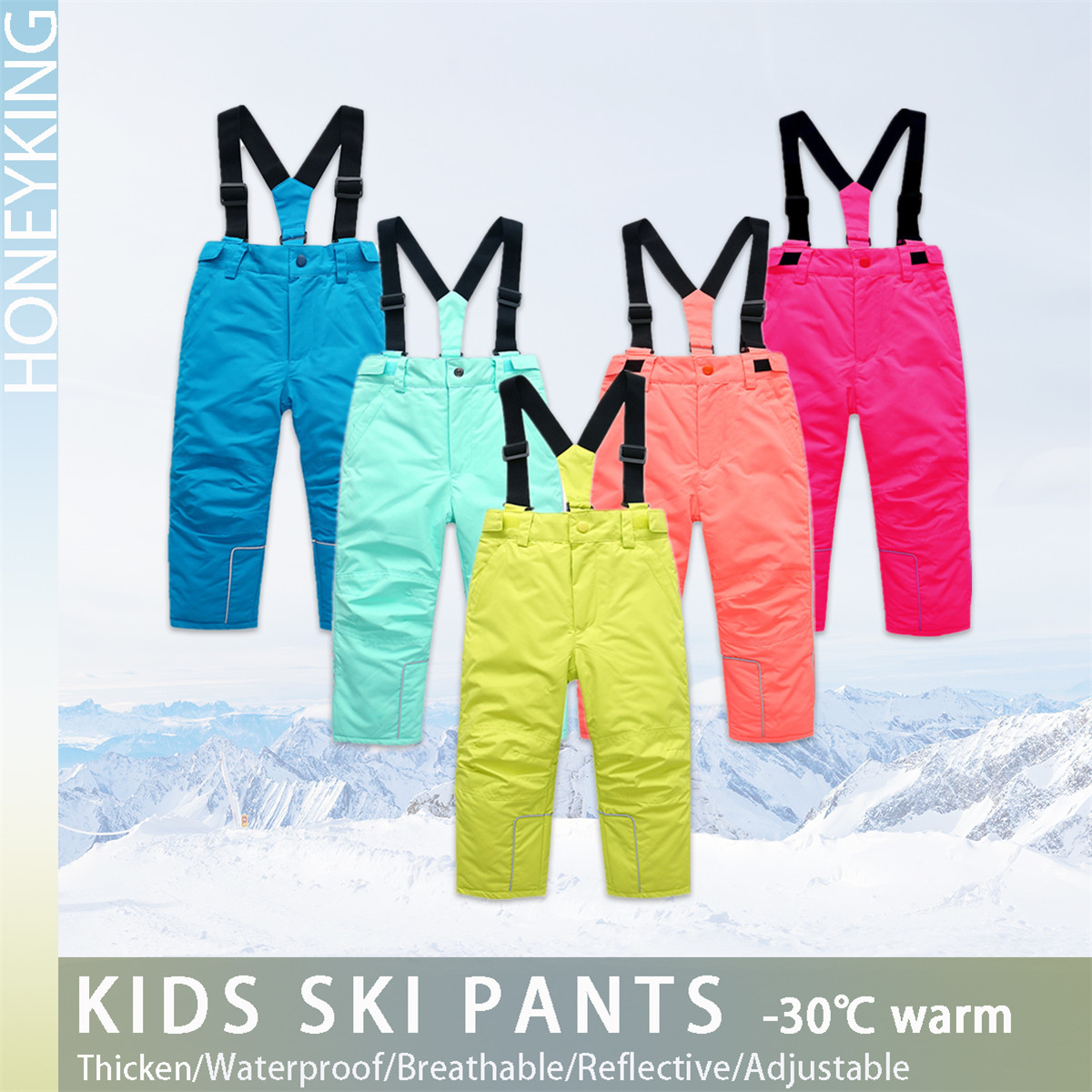 HONEYKING Kids Ski Pants Winte - Kids Outdoor Overalls review and price