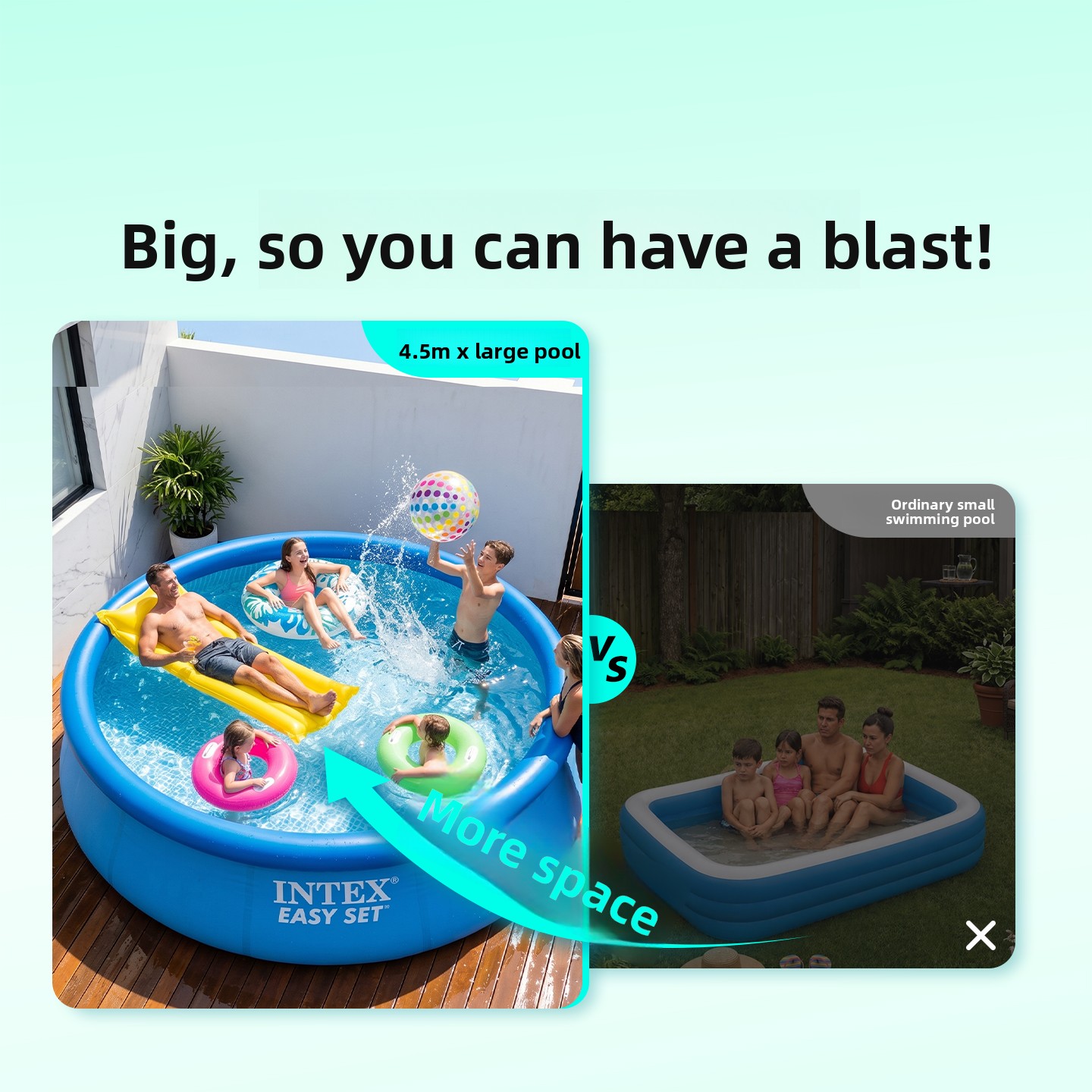 Oversized Inflatable Family Po - Kids Outdoor Pool review and price