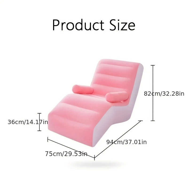Inflatable Lazy Sofa Flocking  - Kids Outdoor Lounge Chair review and price