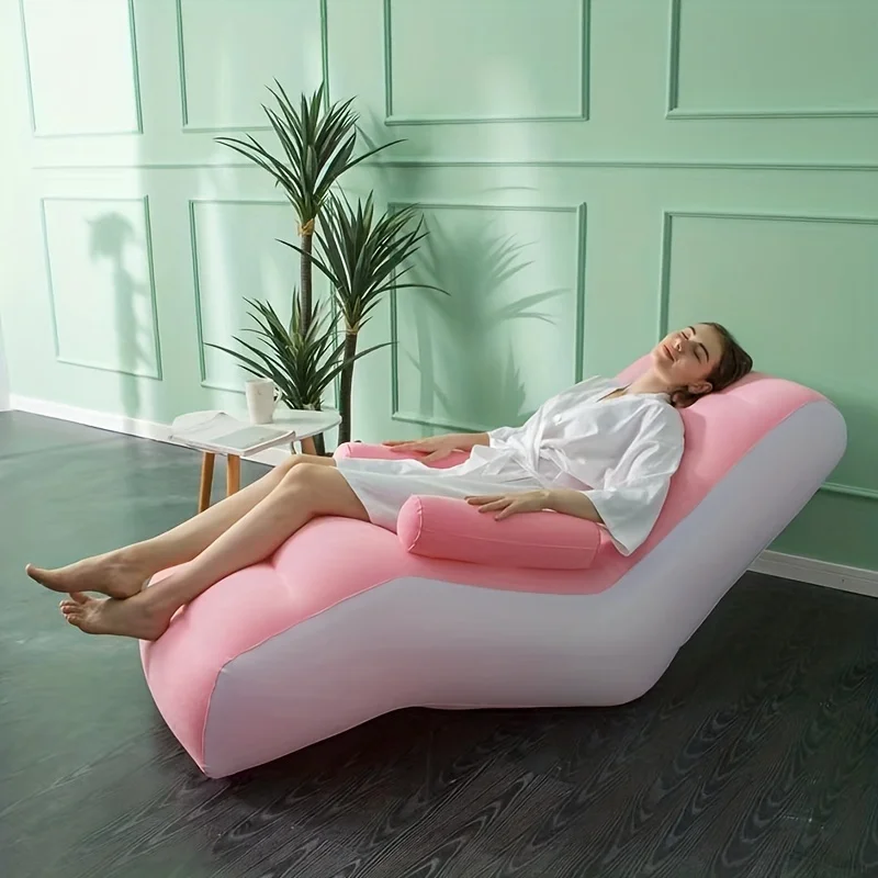 Inflatable Lazy Sofa Flocking  - Kids Outdoor Lounge Chair review and price